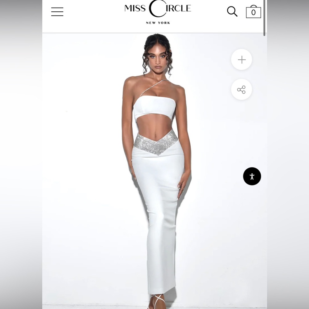 Miss Circle Crystal Embellished Maxi Skirt XS/XXS